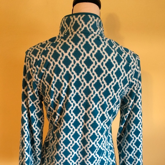 Land’s End Fleece Print Zip Up & Fleece Tech Gloves - Picture 4 of 4